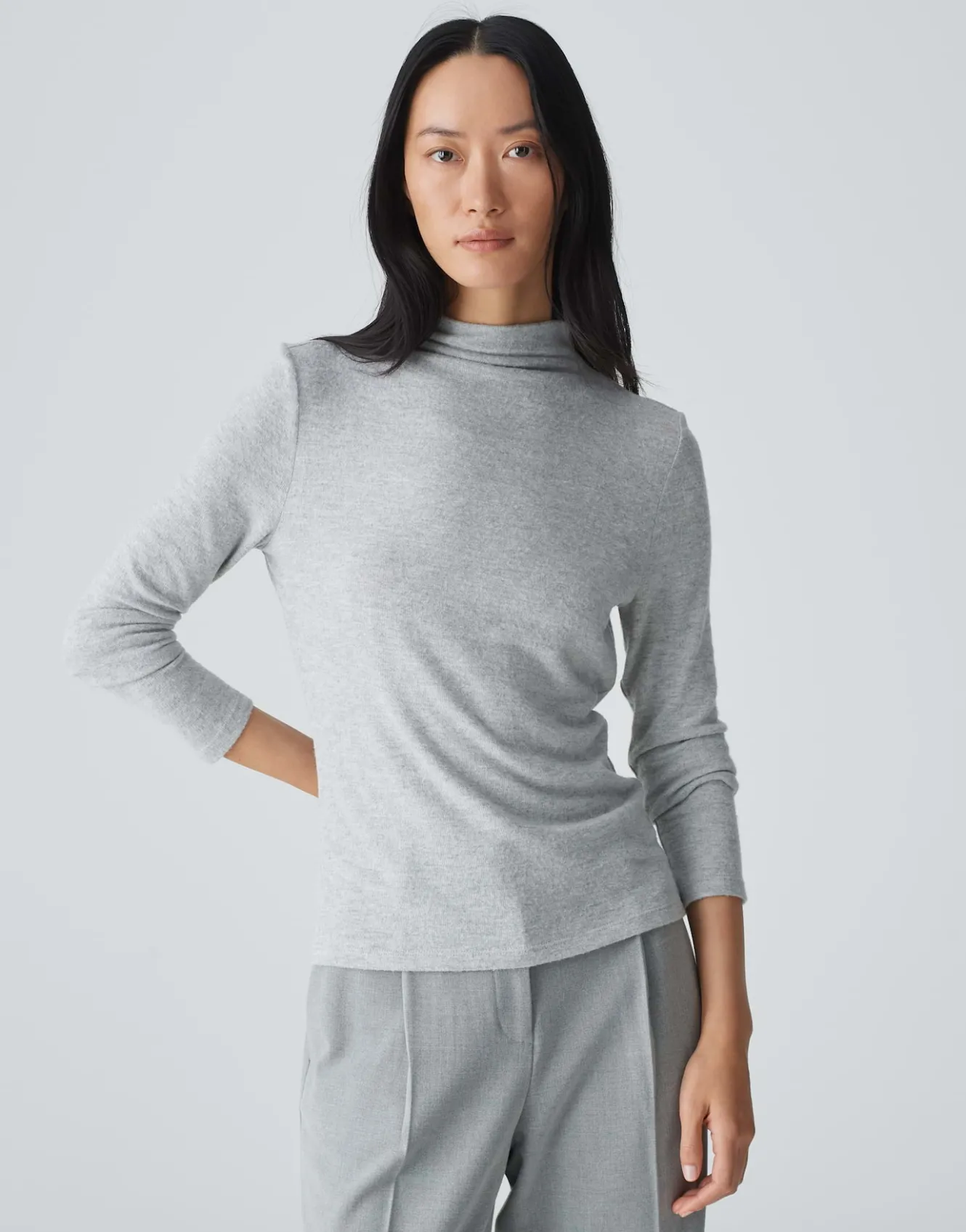 basicshirt_sasemin_grau_online_bestellen_1.webp OPUS Basicshirt Sasemin Grau Online Bestellen^Damen Basics | Shirts