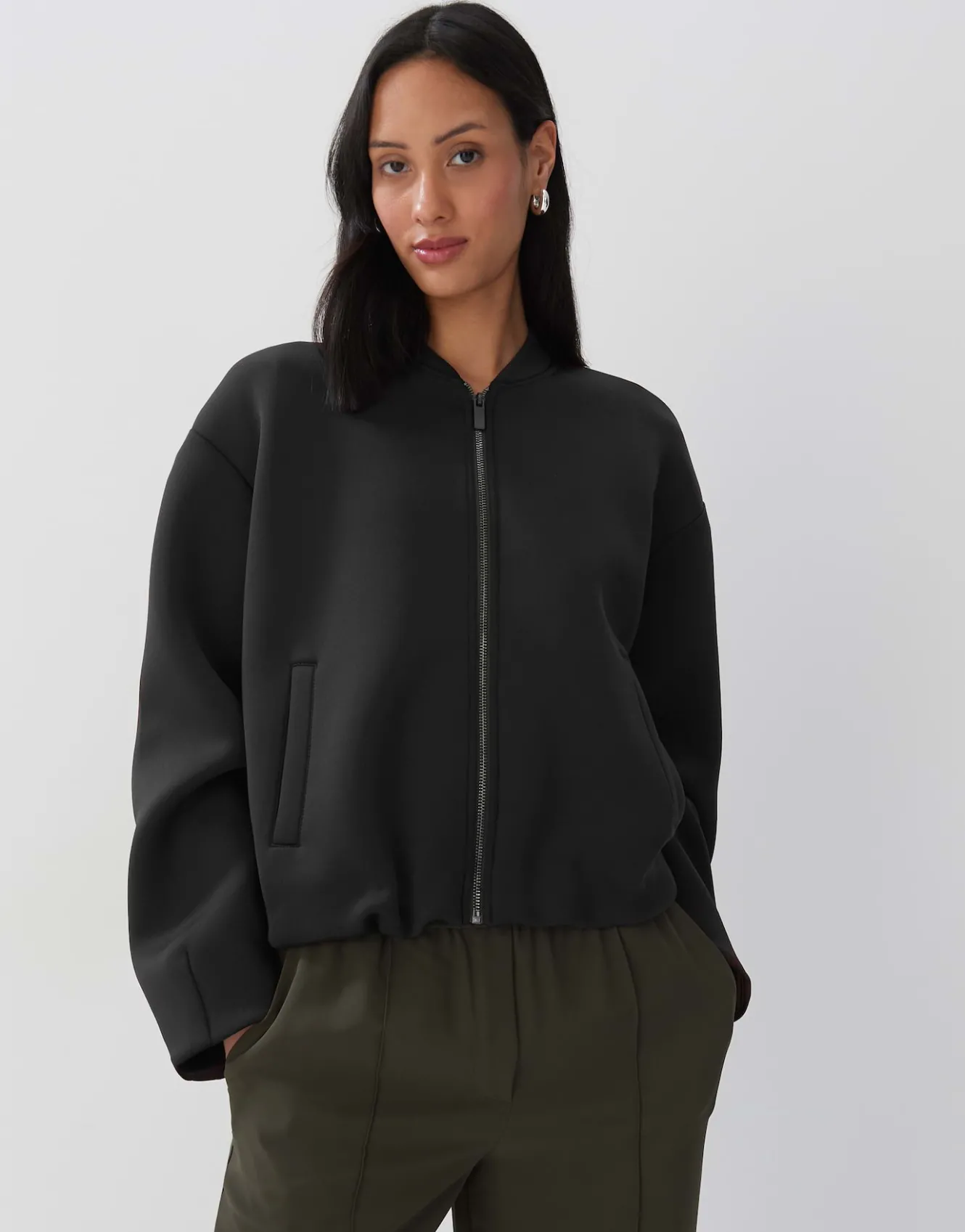 blouson_ukuya_schwarz_online_bestellen_1.webp OPUS Blouson Ukuya Schwarz Online Bestellen^Damen Sweat | Blazer / Westen