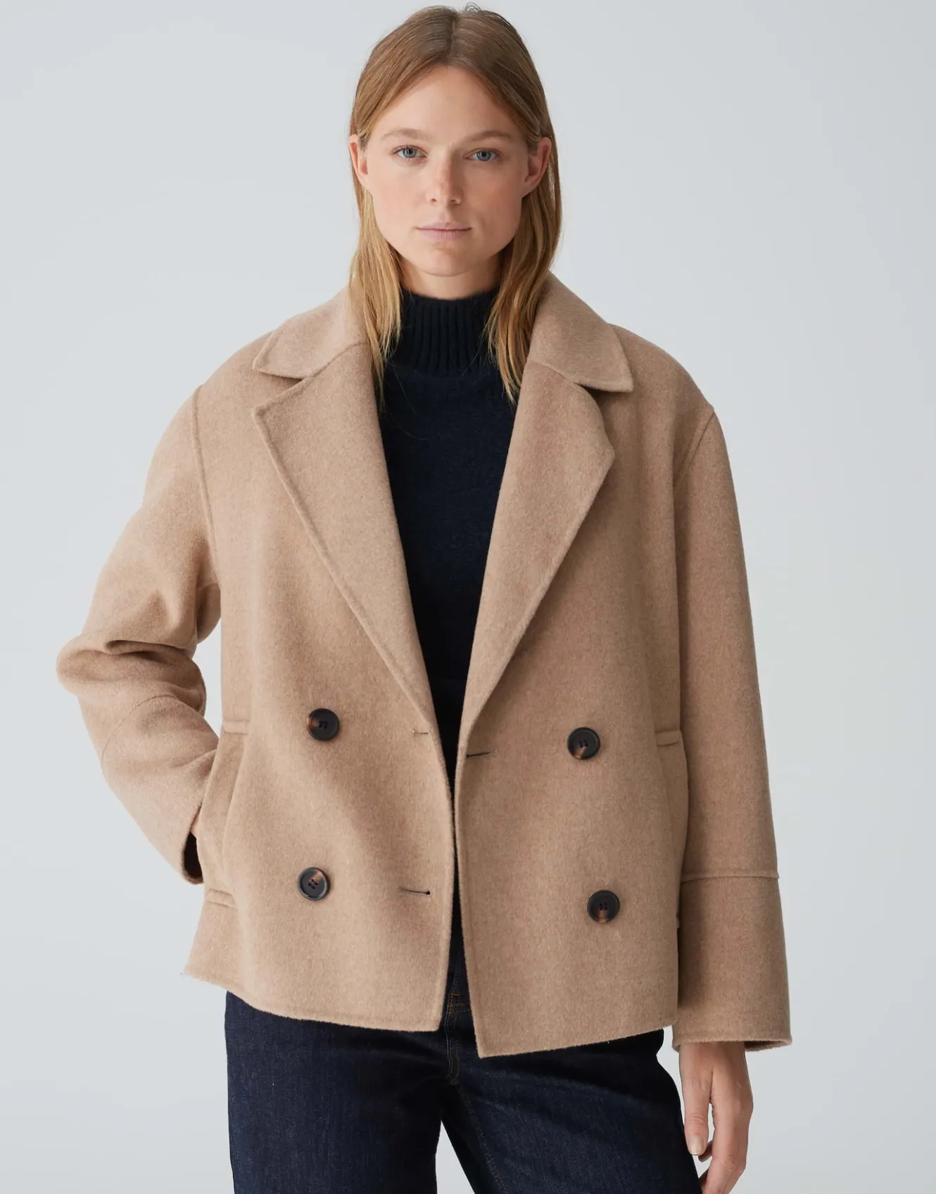 cabanjacke_hilna_beige_online_bestellen_1.webp OPUS Cabanjacke Hilna Beige Online Bestellen^Damen Jacken / Mäntel