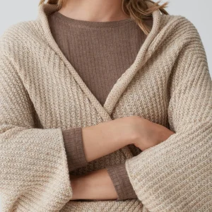 OPUS Cape Amaryllis Waffle Beige Online Bestellen^Damen Strick | Accessoires