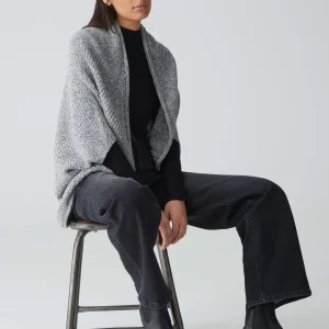 OPUS Cape Amaryllis Waffle Grau Online Bestellen^Damen Strick | Accessoires