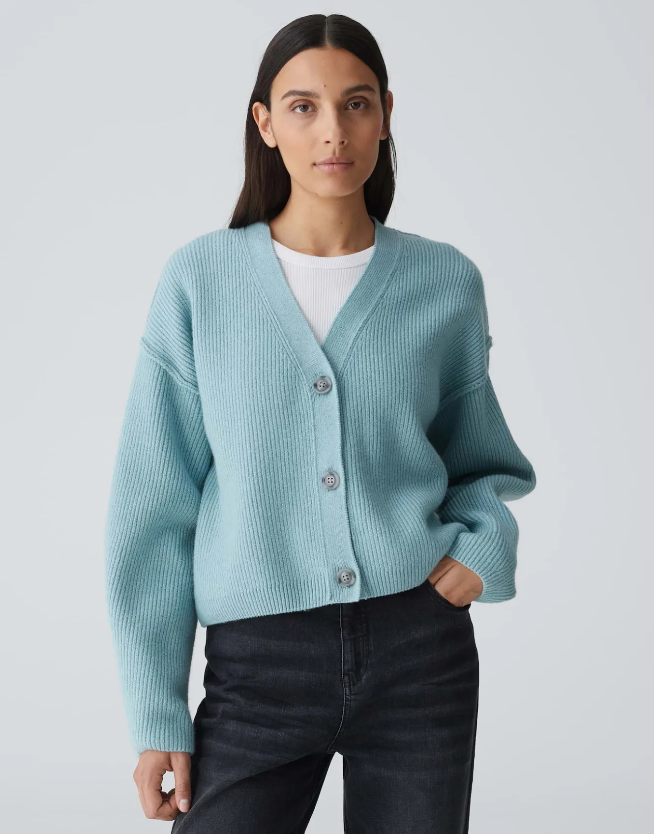 cardigan_dautuma_blau_online_bestellen_1.webp OPUS Cardigan Dautuma Blau Online Bestellen^Damen Strick