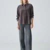 OPUS Cordbluse Flevo Grau Online Bestellen^Damen Blusen