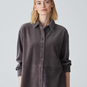 OPUS Cordbluse Flevo Grau Online Bestellen^Damen Blusen