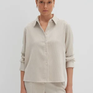 OPUS Cordbluse Zortney Detail Beige Online Bestellen^Damen Blusen