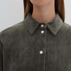 OPUS Cordbluse Zortney Detail Grün Online Bestellen^Damen Blusen