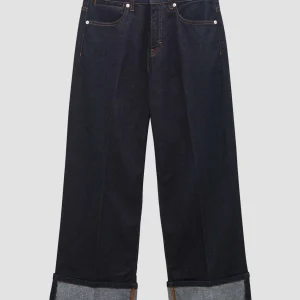 OPUS Cropped Wide Jeans Cellma Turn Up Blau Online Bestellen^Damen Jeans