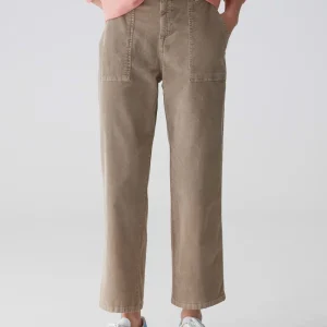 OPUS Cropped Wide Jeans Mokoti Work Braun Online Bestellen^Damen Hosen | Jeans