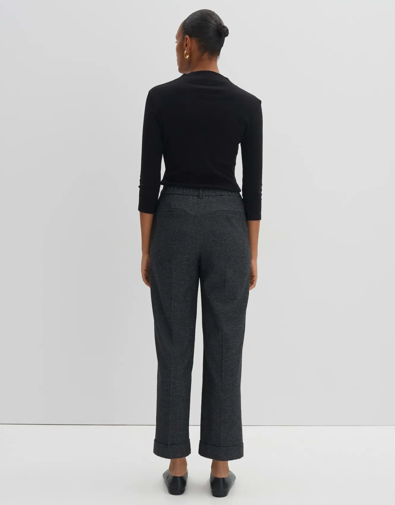 culotte_cisilia_mlange_schwarz_online_bestellen_2.webp OPUS Culotte Cisilia Mélange Schwarz Online Bestellen^Damen Hosen