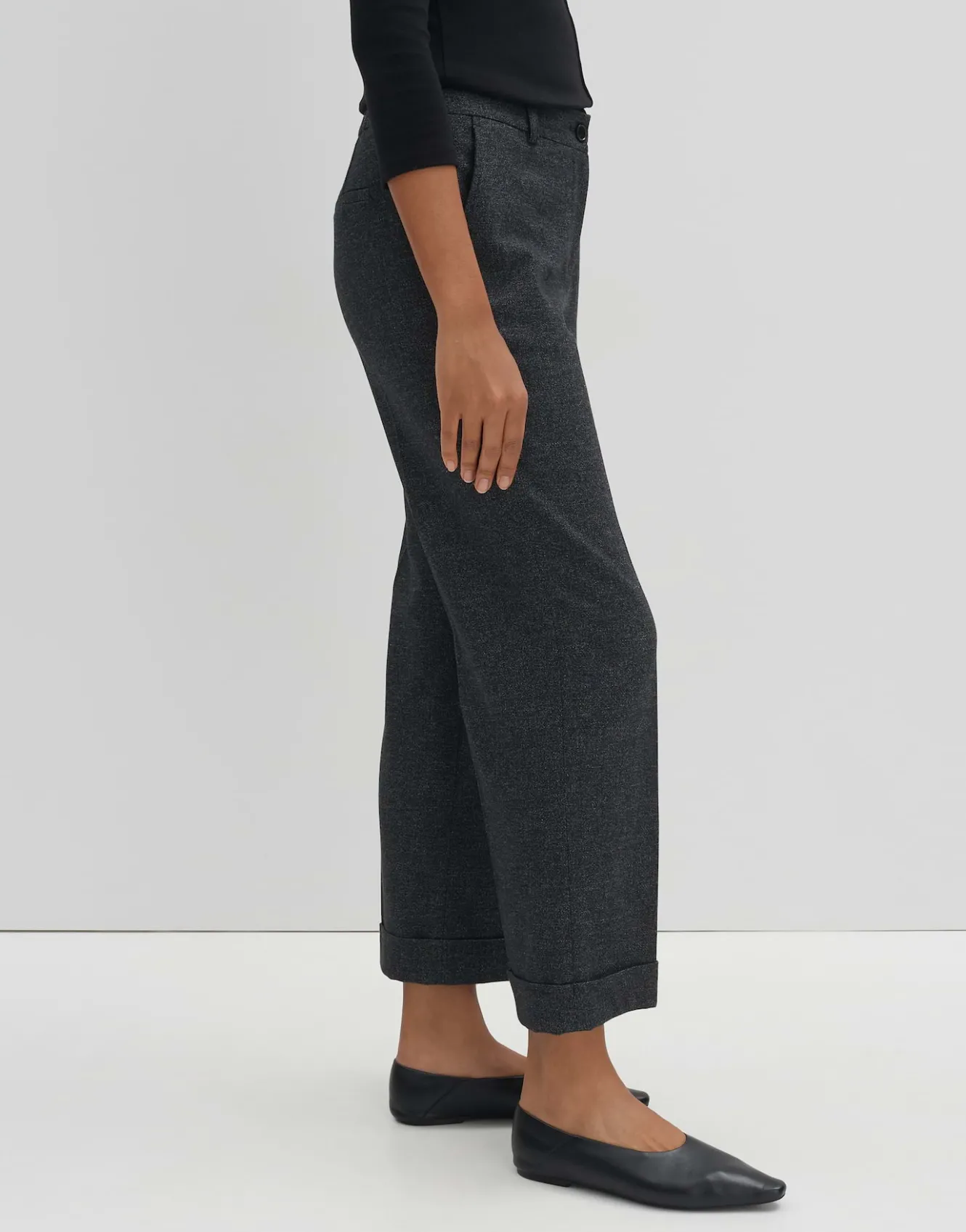 culotte_cisilia_mlange_schwarz_online_bestellen_3.webp OPUS Culotte Cisilia Mélange Schwarz Online Bestellen^Damen Hosen