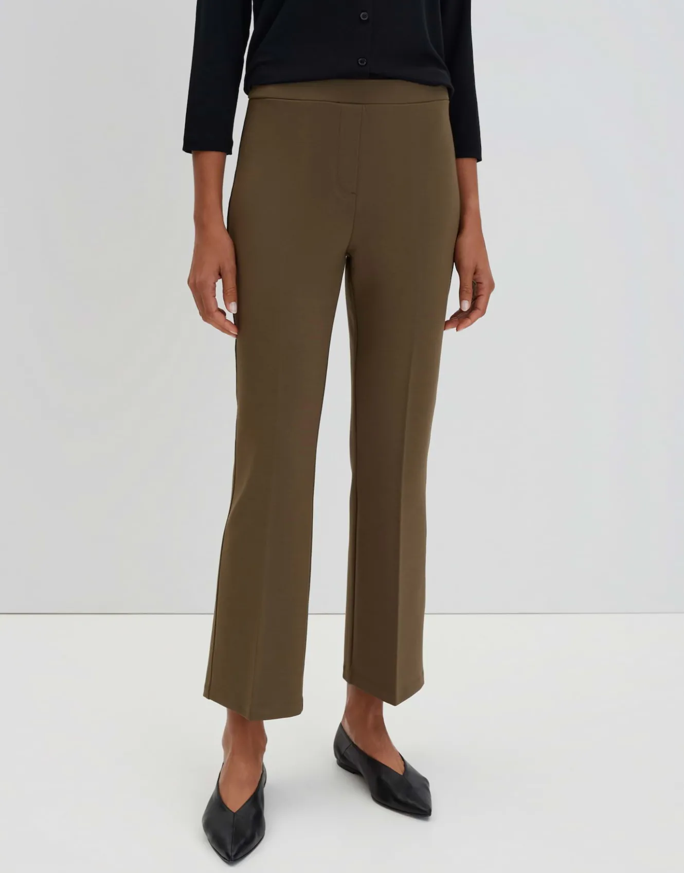 flared_pants_curinna_grn_online_bestellen_1.webp OPUS Flared Pants Curinna Grün Online Bestellen^Damen Hosen