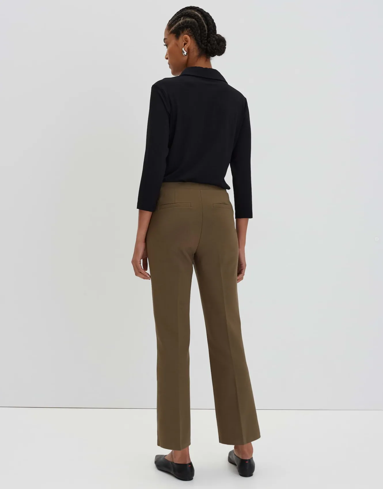flared_pants_curinna_grn_online_bestellen_2.webp OPUS Flared Pants Curinna Grün Online Bestellen^Damen Hosen