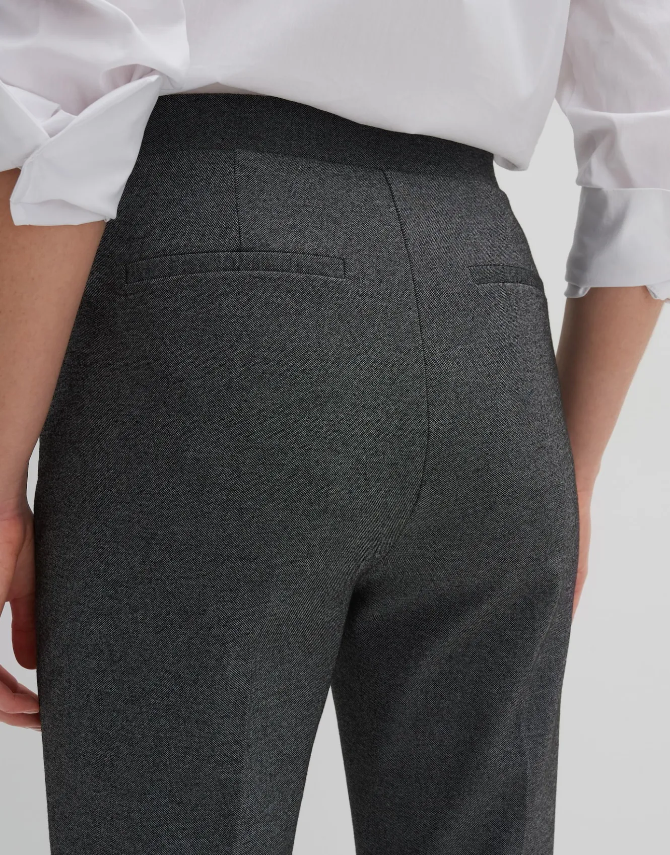flared_pants_curinna_mlange_grau_online_bestellen_4.webp OPUS Flared Pants Curinna Mélange Grau Online Bestellen^Damen Hosen