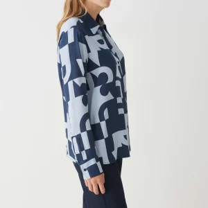 OPUS Hemdbluse Falkina Bold Blau Online Bestellen^Damen Blusen