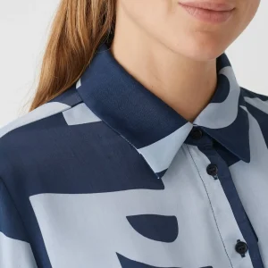 OPUS Hemdbluse Falkina Bold Blau Online Bestellen^Damen Blusen