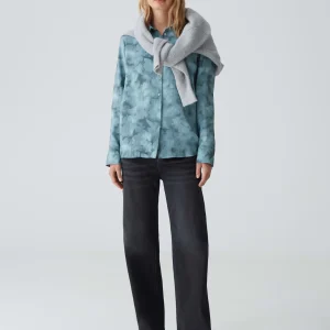 OPUS Hemdbluse Falkina Faded Blau Online Bestellen^Damen Blusen