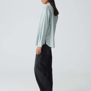 OPUS Hemdbluse Flanella Blau Online Bestellen^Damen Blusen