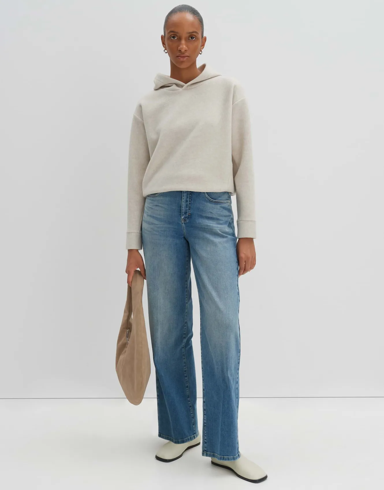 hoodie_ulany_beige_online_bestellen_0.webp OPUS Hoodie Ulany Beige Online Bestellen^Damen Sweat