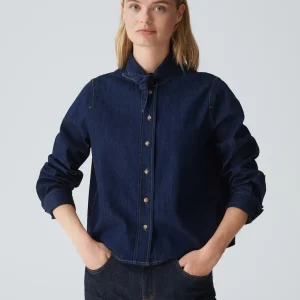 OPUS Jeansbluse Farilla Blau Online Bestellen^Damen Blusen