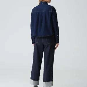 OPUS Jeansbluse Farilla Blau Online Bestellen^Damen Blusen