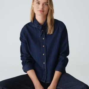 OPUS Jeansbluse Farilla Blau Online Bestellen^Damen Blusen
