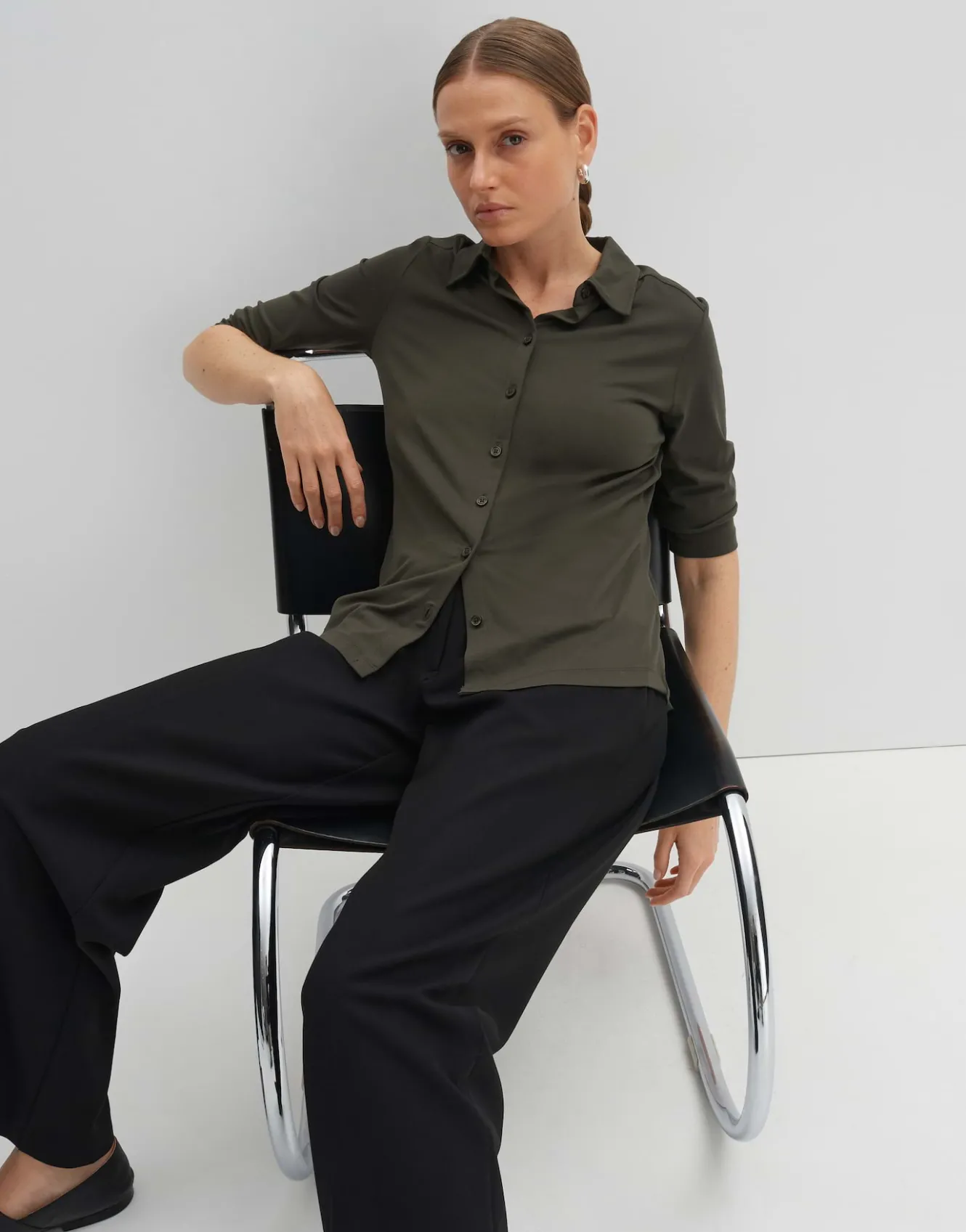 jerseyshirt_kelly_solid_grn_online_bestellen_7.webp OPUS Jerseyshirt Kelly Solid Grün Online Bestellen^Damen Shirts | Blusen