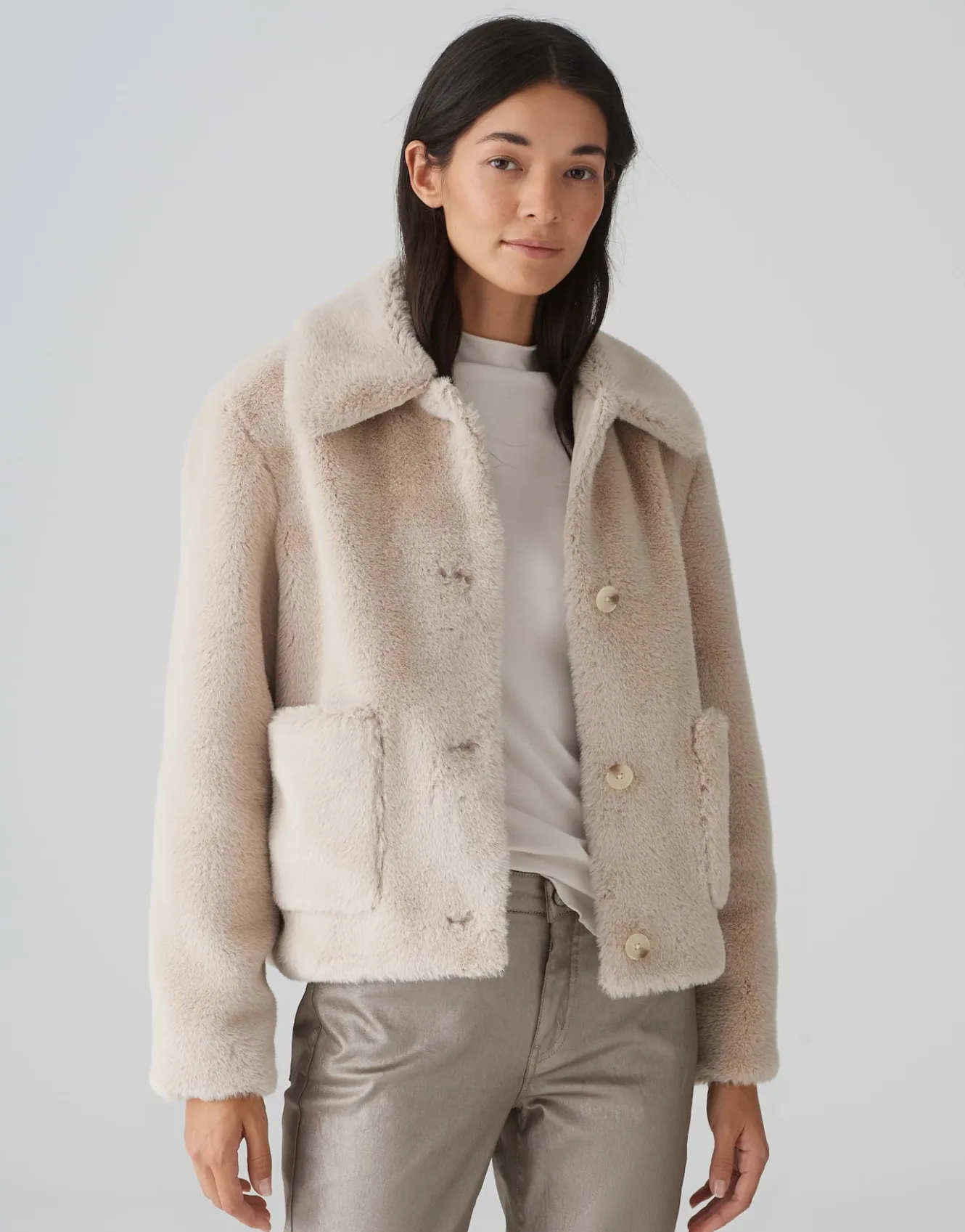 kurzjacke_herrisa_beige_online_bestellen_1.webp OPUS Kurzjacke Herrisa Beige Online Bestellen^Damen Jacken / Mäntel
