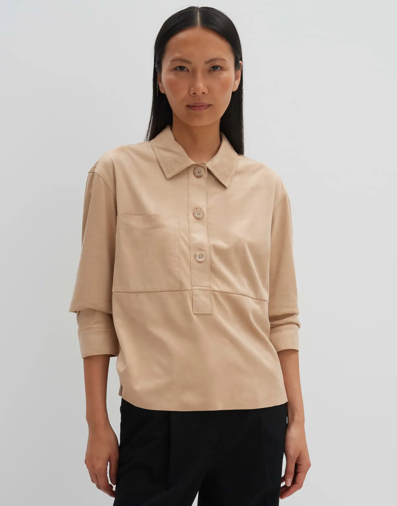 langarmbluse_zelura_beige_online_bestellen_1.webp OPUS Langarmbluse Zelura Beige Online Bestellen^Damen Blusen