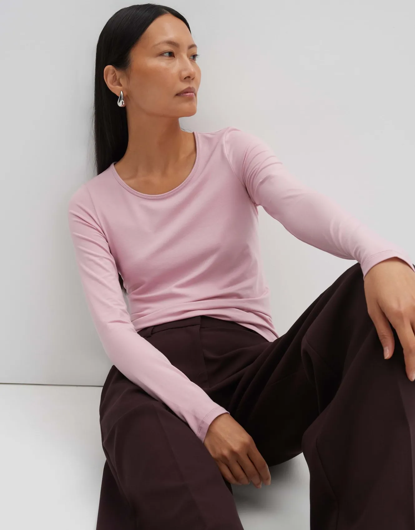 langarmshirt_kalia_ros_online_bestellen_6.webp OPUS Langarmshirt Kalia Rosé Online Bestellen^Damen Basics | Shirts