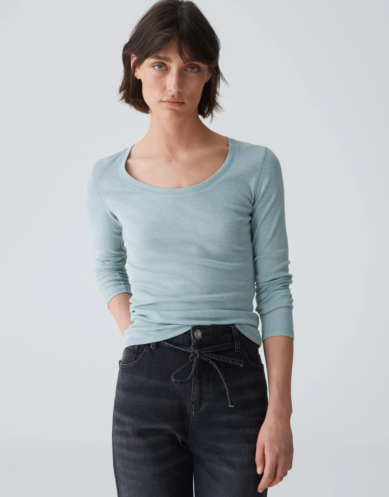 langarmshirt_sorana_blau_online_bestellen_1.webp OPUS Langarmshirt Sorana Blau Online Bestellen^Damen Basics | Shirts
