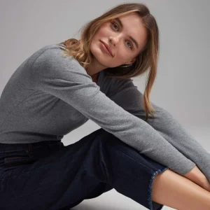 OPUS Langarmshirt Sorana Grau Online Bestellen^Damen Basics | Shirts