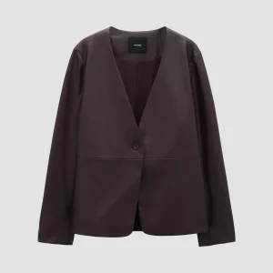 OPUS Lederblazer Noebe Rot Online Bestellen^Damen Blazer / Westen