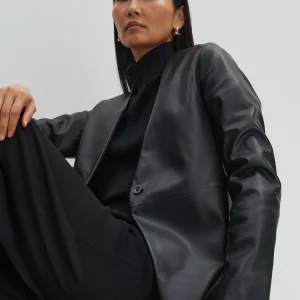 OPUS Lederblazer Noebe Schwarz Online Bestellen^Damen Blazer / Westen