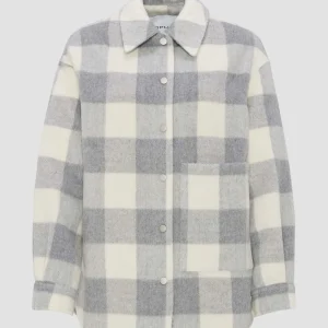 OPUS Overshirt Julola Check Grau Online Bestellen^Damen Blazer / Westen