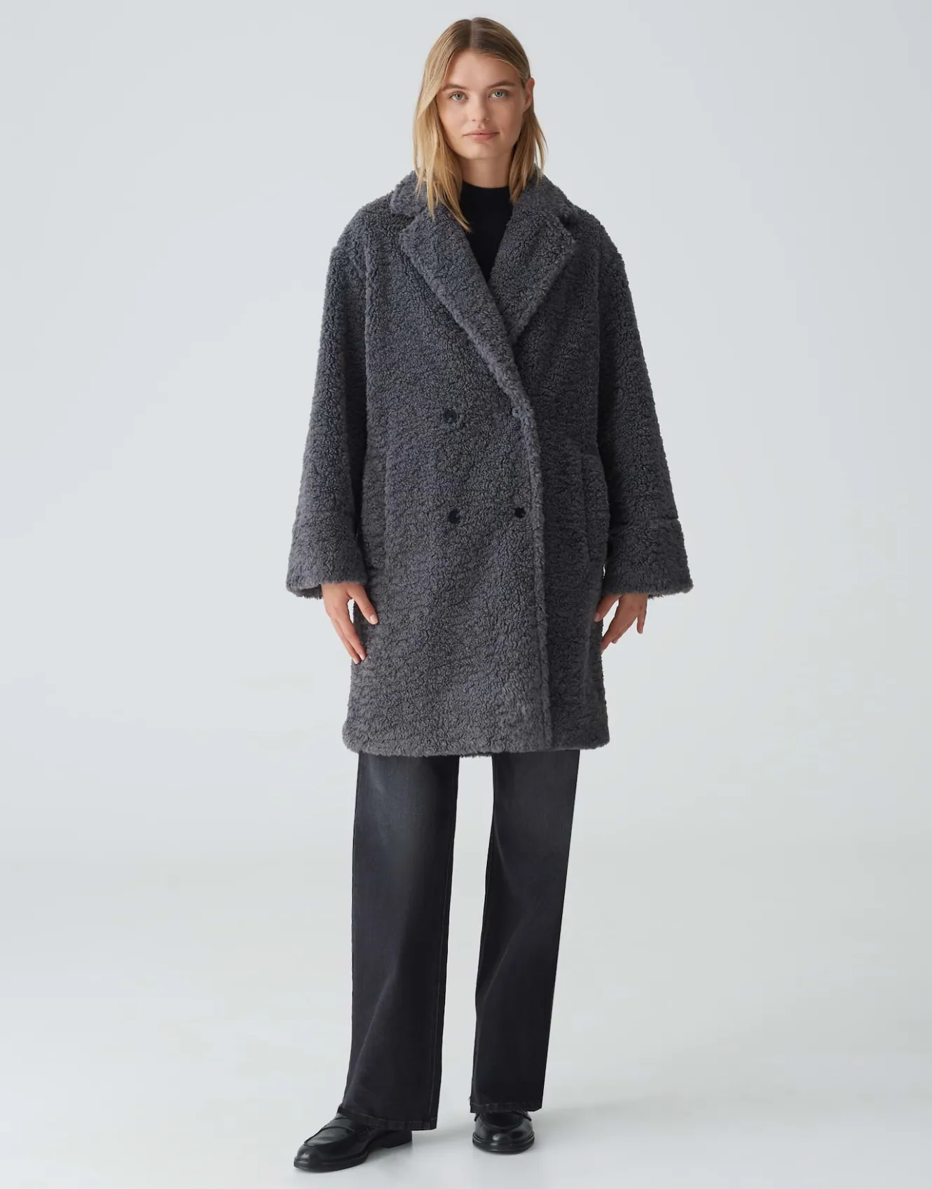 oversize_mantel_honise_grau_online_bestellen_1.webp OPUS Oversize Mantel Honise Grau Online Bestellen^Damen Jacken / Mäntel