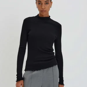 OPUS Rippshirt Kinara Schwarz Online Bestellen^Damen Basics | Shirts