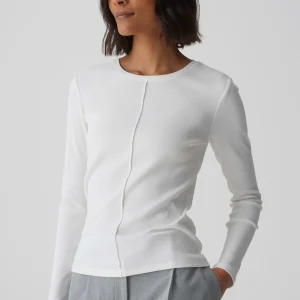 OPUS Rippshirt Sadalie Weiß Online Bestellen^Damen Basics | Shirts