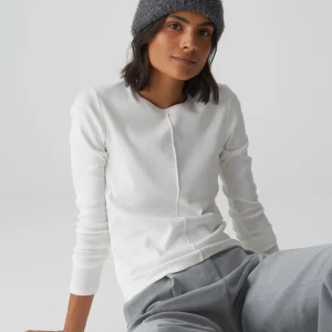 OPUS Rippshirt Sadalie Weiß Online Bestellen^Damen Basics | Shirts