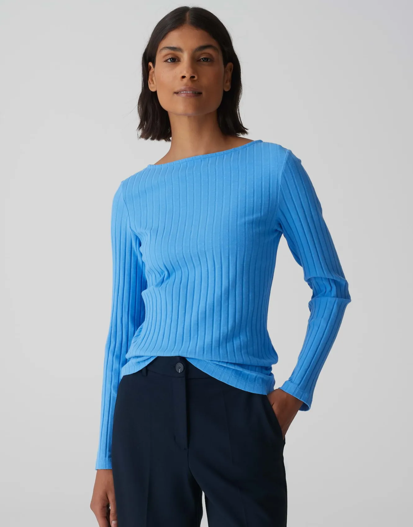 rippshirt_sovke_blau_online_bestellen_1.webp OPUS Rippshirt Sovke Blau Online Bestellen^Damen Shirts