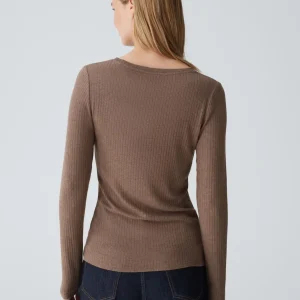 OPUS Rippshirt Sulikko Soft Braun Online Bestellen^Damen Shirts