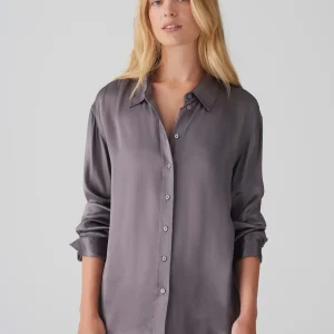 OPUS Satinbluse Fenzy Grau Online Bestellen^Damen Blusen