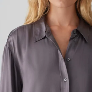 OPUS Satinbluse Fenzy Grau Online Bestellen^Damen Blusen