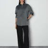 OPUS Satinbluse Zanza Grau Online Bestellen^Damen Blusen