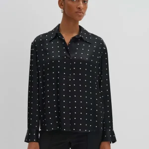 OPUS Satinbluse Zilow Schwarz Online Bestellen^Damen Blusen
