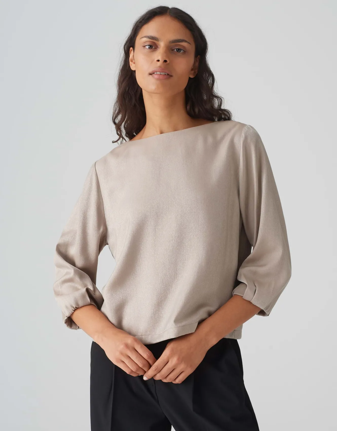 shirtbluse_flixi_braun_online_bestellen_1.webp OPUS Shirtbluse Flixi Braun Online Bestellen^Damen Blusen