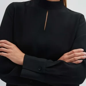 OPUS Stehkragenbluse Zeuna Schwarz Online Bestellen^Damen Blusen