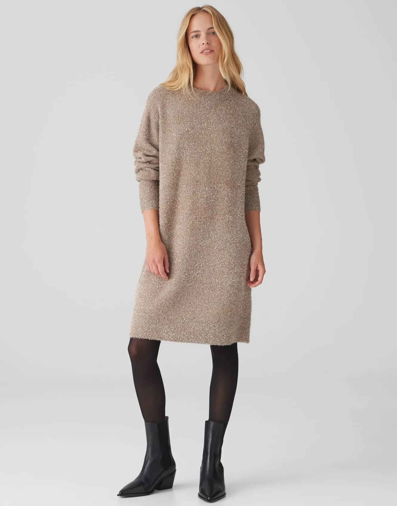 strickkleid_waletta_braun_online_bestellen_1.webp OPUS Strickkleid Waletta Braun Online Bestellen^Damen Strick | Kleider