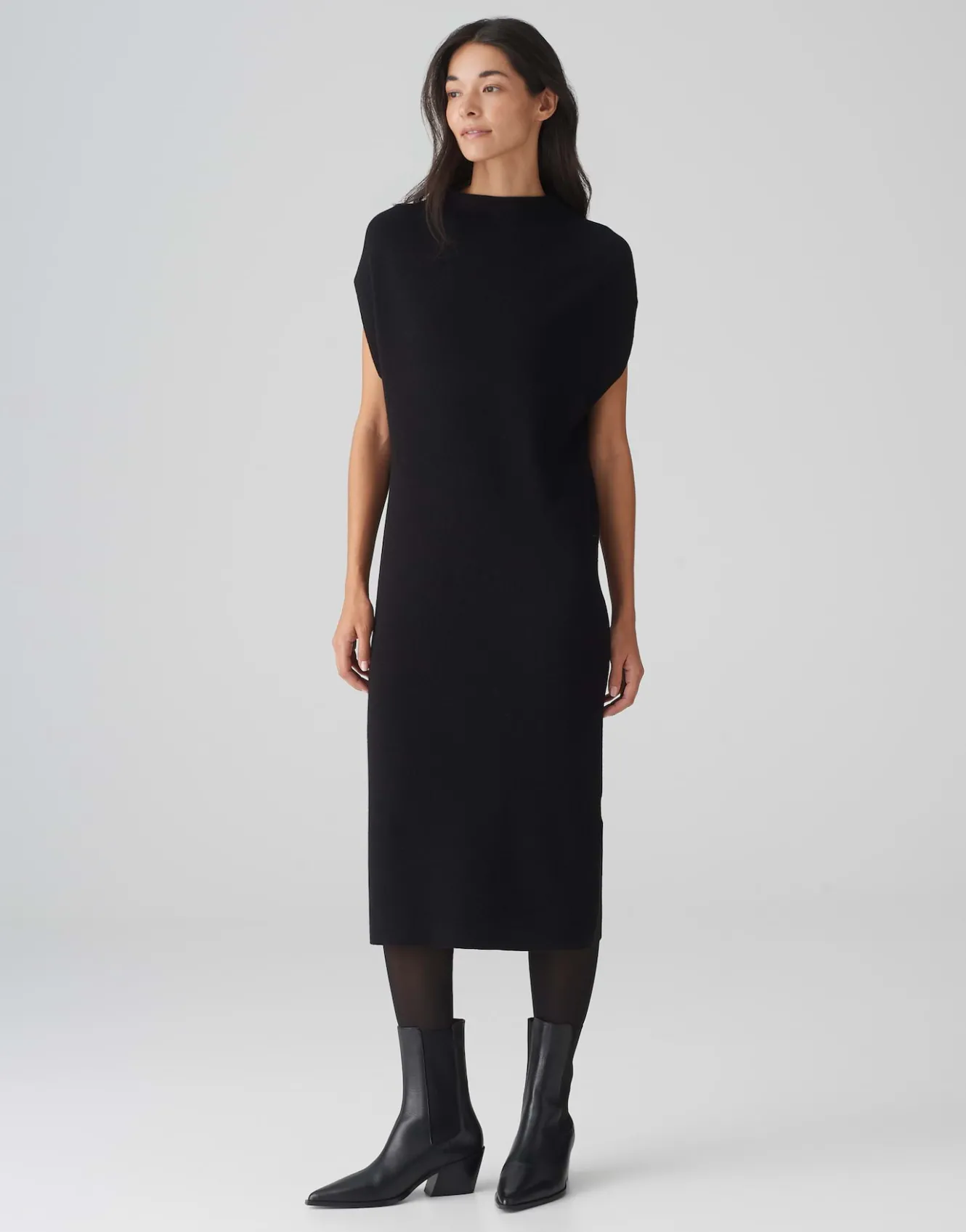 strickkleid_wanona_schwarz_online_bestellen_1.webp OPUS Strickkleid Wanona Schwarz Online Bestellen^Damen Strick | Kleider