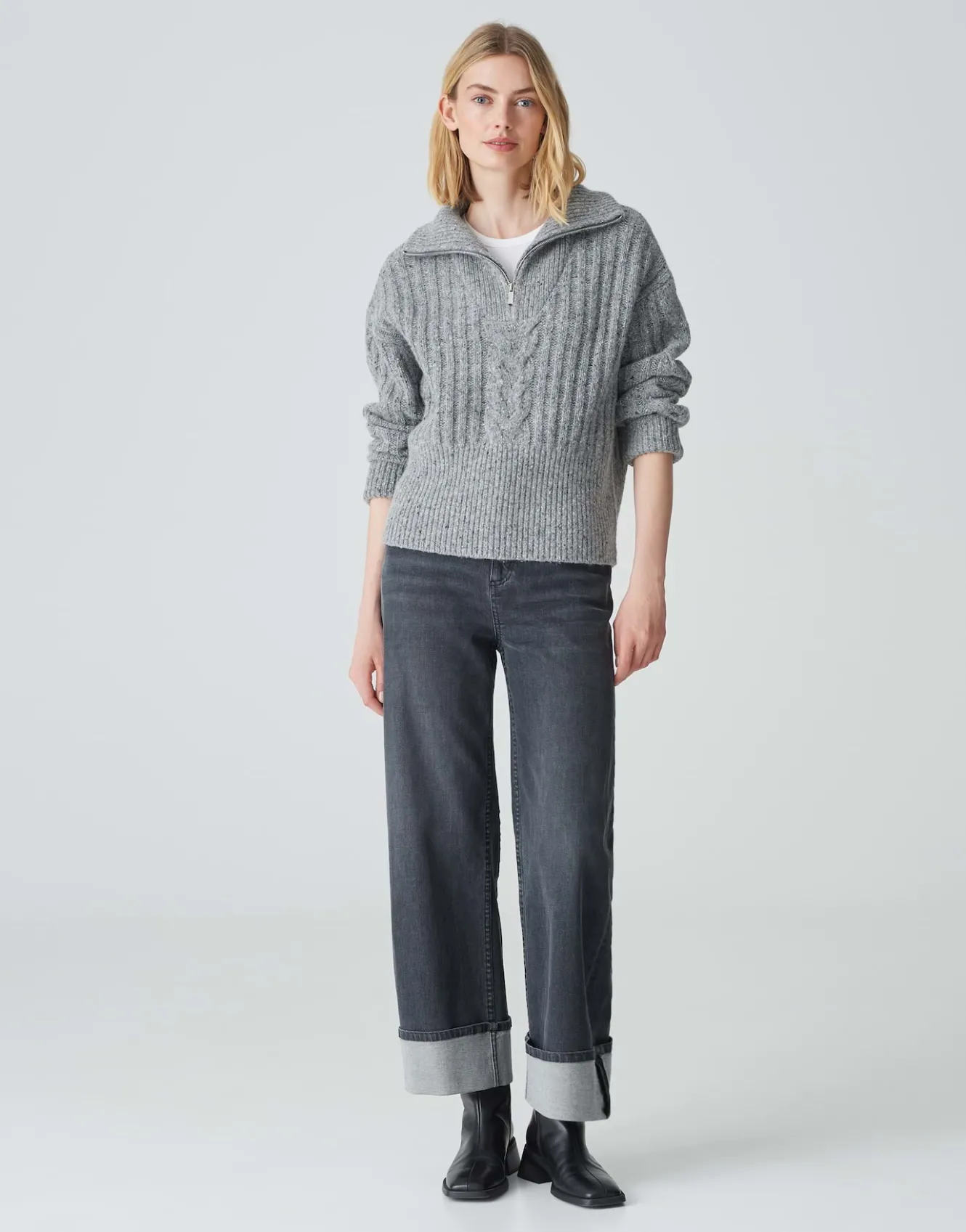 strickpullover_popfy_grau_online_bestellen_0.webp OPUS Strickpullover Popfy Grau Online Bestellen^Damen Strick