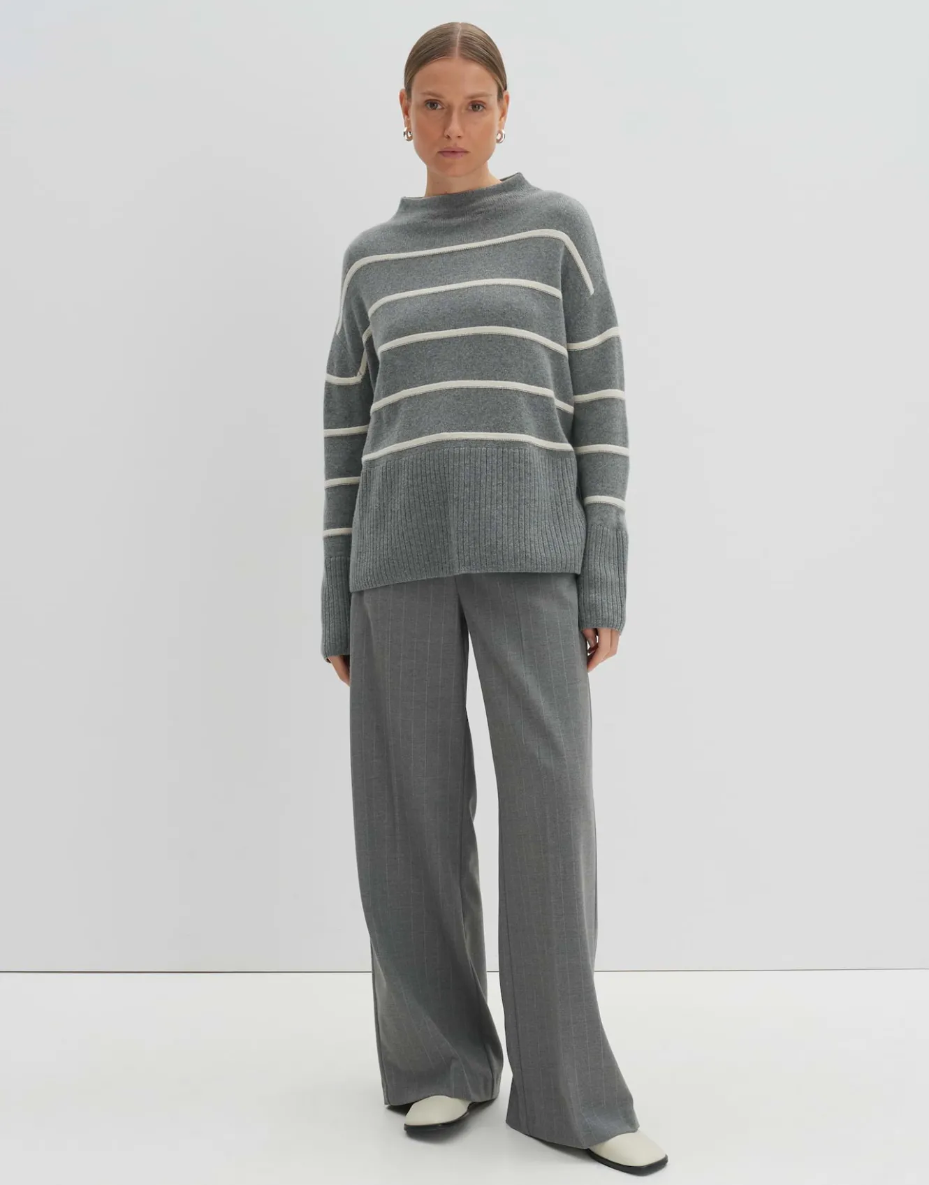 strickpullover_tanalynn_grau_online_bestellen_0.webp OPUS Strickpullover Tanalynn Grau Online Bestellen^Damen Strick